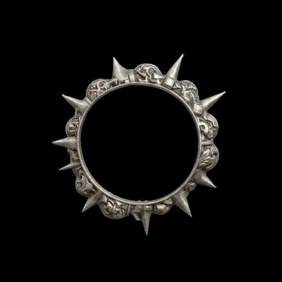 Clock spiked ring
